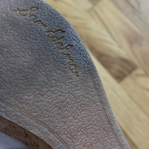 Sam Edelman Reid Silver Wedge Sandals, Size 8.5 - Picture 7 of 7